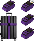 Luggage Straps for Suitcases TSA Approved Travel Belt 4 Pack by Chelmon