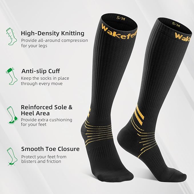 Compression Socks for Women Men 3 Pairs, Compression Stockings, Fragrance Flight Socks for Travelling Sitting