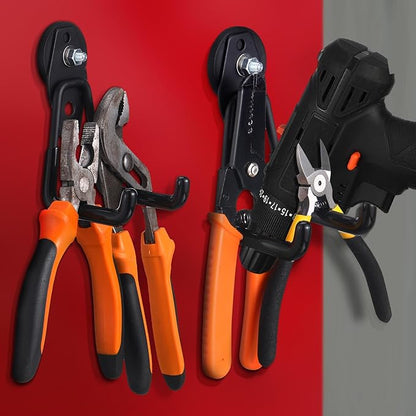 Landhoow Large Magnetic Hooks Heavy Duty Garage Magnet Hooks Strong Storage Utility Magnetic Hangers with Anti Slip Rubber Coating for Indoor and Outdoor Hanging(Black,14 Pcs)