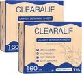 Laundry Detergent Sheets Up to 320 Loads, Fresh Linen - Great For Travel,Apartments, Dorms,CLEARALIF Laundry Detergent Strips Eco Friendly & Hypoallergenic (80 Sheets, Pack of 2)