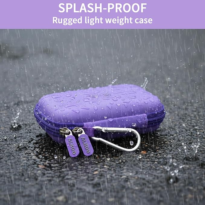 USB Flash Drive Case, SD Card Holder Compatible with Thumb Drive, Memory Cards, SDXC SDHC Storage Bag, Electronic Accessories Organizer for SanDisk for Samsung for Inland (Purple)