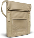 VENTURE 4TH Passport Holder Neck Wallet with RFID Blocking Nylon Lining - Hidden Neck Pouch for Travel (Sleek Beige)