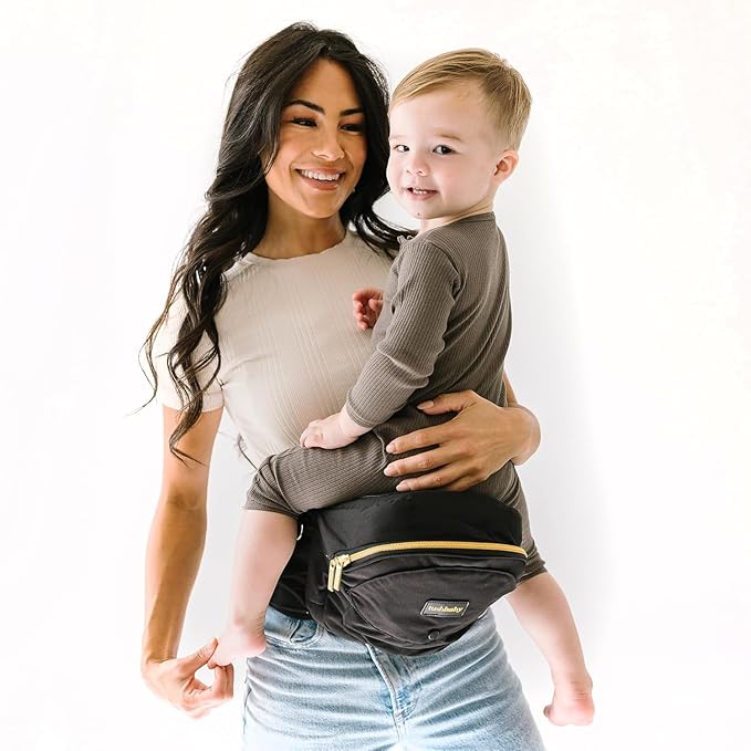 Tushbaby The Original Premium Quality Hip Seat Carrier – Safety-Certified Baby & Toddler Carrier with Secure Safety Buckles, No-Flimsy-Foam Design, Storage Pockets & Nursing Pillow. 0–3 yrs