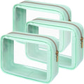 PACKISM TSA Approved Toiletry Bag - Upgrade Color-Edged Clear Makeup Bags, Clear Toiletry Bags For Traveling Fits Various Storage Needs