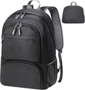 HOLYLUCK 20L lightweight packable Hiking Daypack Foldable Backpack for Men Women Small Travel Outdoor Foldable Shoulder Bag-black