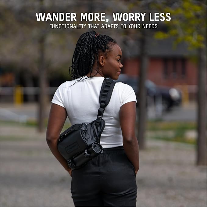 WANDRD ROGUE V1 3L Sling: Compact Camera Sling and Crossbody Bag with Fast Access, 3-Way Carry– Lightweight Everyday Bag Great for Travel, Photography, and Daily Use (Black)