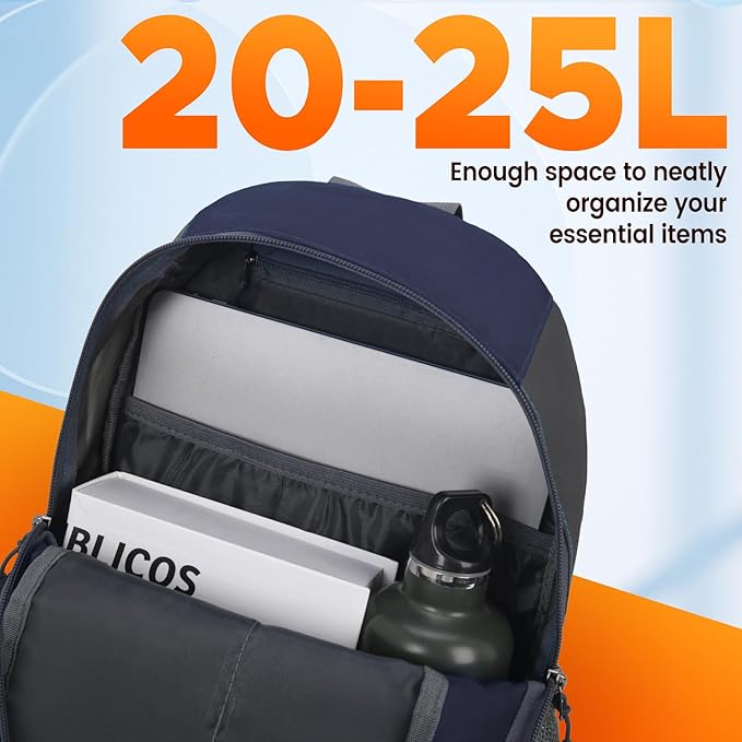 sunhiker Cycling Hiking Backpack Water Resistant Travel Backpack Lightweight SMALL Daypack M0714 (Dark Blue)