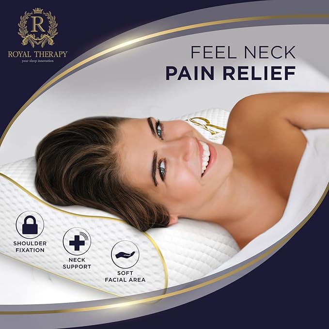 Cervical Memory Foam Pillow – 4-Layer Adjustable King Size Contour Design for Side Sleepers, Neck Support & Pain Relief, Orthopedic, CertiPUR-US Certified