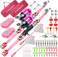 DaddyGoFish Kids Fishing Pole - Rod Reel Combo Tackle Box Starter Set - First Year Small Gear Kit for Boys Girls Toddler Youth Age Beginner Little Children