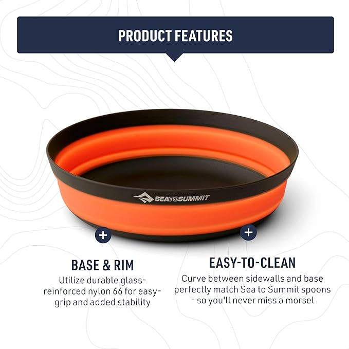 Sea to Summit Frontier Ultralight Collapsible Bowl, Medium (23 fl oz), Aqua Sea Blue