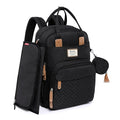 RUVALINO Diaper Bag Backpack, Multifunction Travel Pack Maternity Baby Changing Bags, Large Capacity, Waterproof, Black