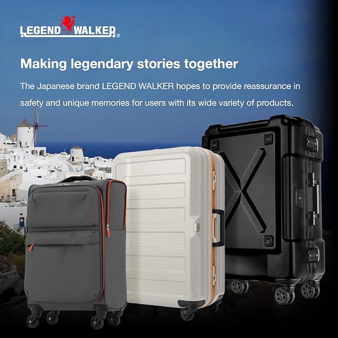 LEGEND WALKER Hardside Expandable Zipper Luggage, 24-inch, Mocha, 5122-55-MC