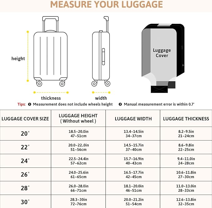OrgaWise Clear Luggage Cover, For Suitcase Tsa Approved Transparent TPU Suitcase Cover Protector Fit 28-30 Inch Luggage