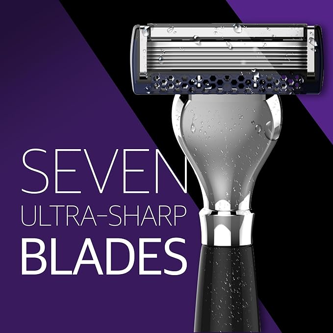 DORCO Pace Classic - Seven Blade Razor System with Pivoting Head and Premium Handle- 12 Pack Refill (No Handle)