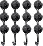 MIKEDE 12 Pack Magnetic Hooks, 40Lbs Heavy Duty Neodymium Magnet Hooks Black Magnetic Swivel Hooks for Hanging, Rust Proof Strong Magnets with Hook Magnetic Metal Hanger for Toolbox, Storage
