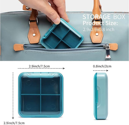 Storage Lock Box with Combination code, Lockable Medicine Storage Case, Empty First Aid Box, Security Lock Box, Multipurpose Lockbox for Home and Outdoor Use (Blue, Small)