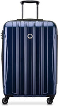 DELSEY PARIS Helium Aero Hardside Expandable Luggage with Spinner Wheels, Blue Cobalt, Checked-Medium 24 Inch