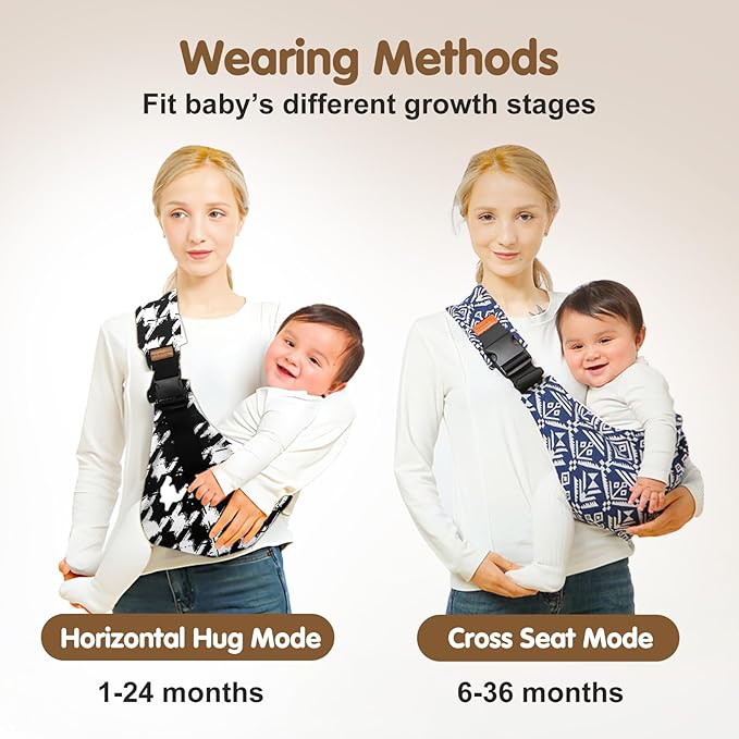 Baby Sling Carrier,Toddler Carrier, 2025 New Baby Sling,Portable and Lightweight Sling,Non-Slip Hip Seat Carrying 10-30lbs(Blacksail)