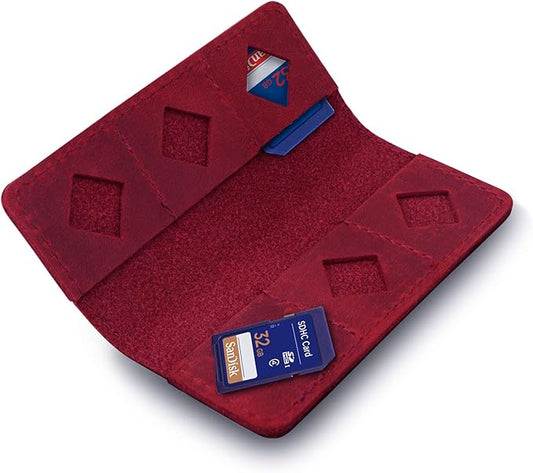MegaGear Leather SD Card Holder with 12 Card Slots