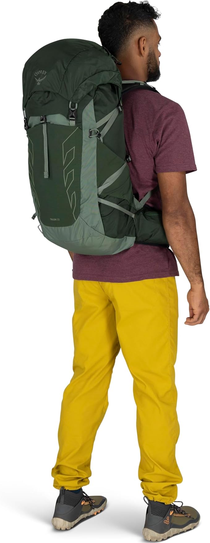 Osprey Talon 33L Men's Lightweight Hiking Backpack with Hipbelt, Phantom Grey/Dark Charcoal