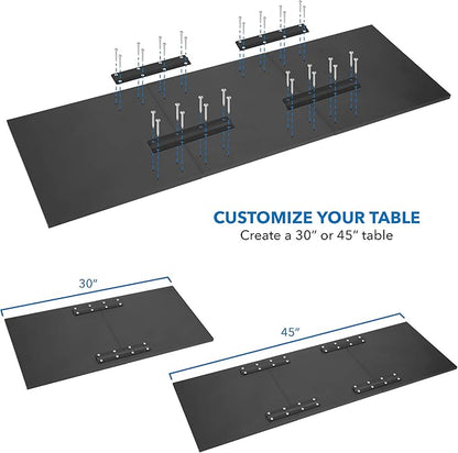 Mount-It! Heavy Duty Drop Down Table, Wall Mounted Drop Leaf Tables 45x15x7 Inches, Collapsible, Folding Workbench for Home Office, Laundry Room, Garage, Basement Bar, Study or Kitchen (Black)