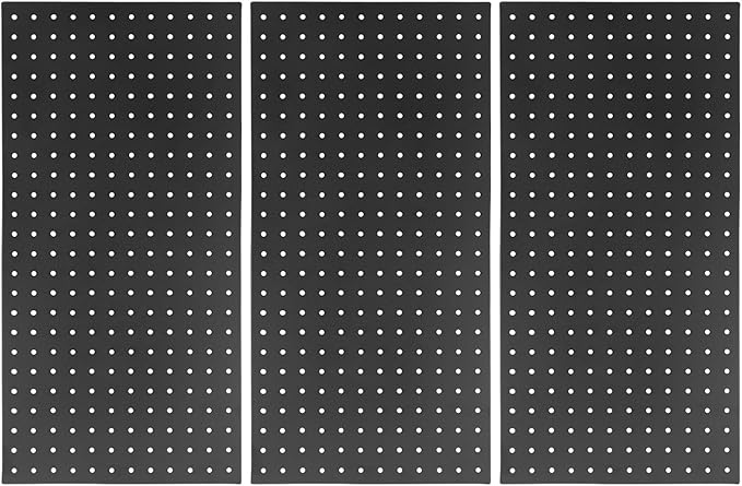 Keenso Metal Pegboard Wall Organizer, Heavy Duty Steel Pegboard, 4 Pack Panels for Garage Tool Storage, Home Office and Craft Room