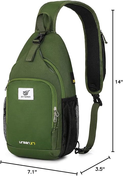 SKYSPER Sling Bag RFID Crossbody Sling Backpack Cross Body Shoulder Bag Travel Hiking Daypack for Women Men