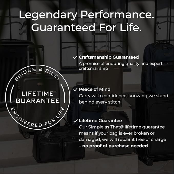 Briggs & Riley 26" Medium Expandable Spinner - Checked Luggage for Travel, Suitcases with Wheels, Softside Rolling Bag for Men & Women - ZDX Collection, Canyon
