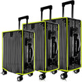 3 Pcs Thicken Clear Luggage Cover Protector, 20" 24" 28" Clear Luggage Covers for Suitcase Waterproof Dustproof Anti-scratch Travel Suitcase Covers Case for Wheeled Luggage