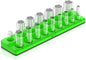 Olsa Tools Magnetic Socket Organizer | 1/2-inch Drive | SAE | Green | Holds 16 Sockets | Professional Quality Tools Organizer