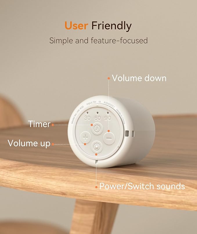 Dreamegg White Noise Sound Machine - Portable Sound Machine for Sleep, Travel Sound Machine for Baby Adults, 16 Nature Sound, Timer, White Noise Machine for Sleeping Office Privacy Home Gift, 2 Pack