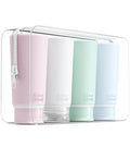 Valourgo Travel Bottles for Toiletries Tsa Approved Travel Size Containers BPA Free Leak Proof Travel Tubes Refillable Liquid Travel Accessories for Cosmetic Shampoo and Lotion Soap for travel, 4Pcs