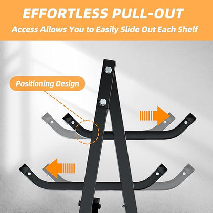7-Tier Horizontal Storage Rack, Heavy-Duty Freestanding Steel Horizontal Bar Storage Cantilever Rack, Standing Lumber Horizontal Storage Rack, Metal Arms Pallet Racking Up to 5000 Lbs