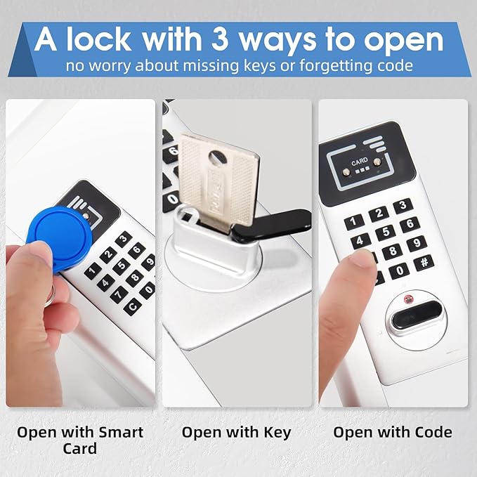 24 Slots Key Box Wall Mount with Code, Key Lock Box with Combination, Key Storage Box with Key Hooks & Tags & Lables, 8.45" x 2.55" x 13" (Black-Code Lock, 24 Keys)