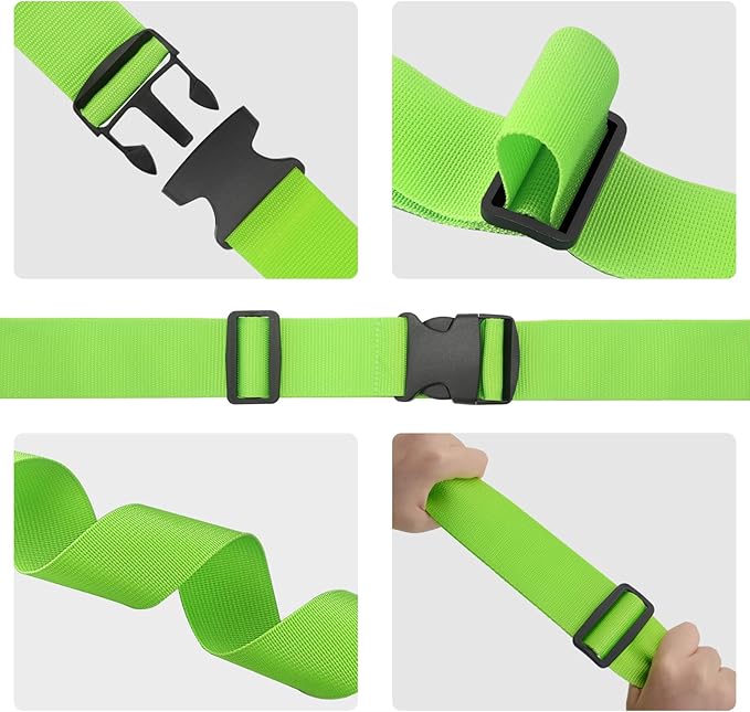 BILIONE Luggage Straps, 79" Long Belts Keep Suitcase Secure While Traveling, TSA Approved Add a Bag Premium Accessory for Travel Bag Closure (2PCS Orange)