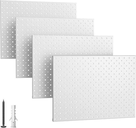 EVERHANGER Metal Pegboard Panels, Heavy Duty Pegboard Wall Organizer, Garage Wall Panels, Tool Storage Organization, 12"X16", 2pcs, Gray