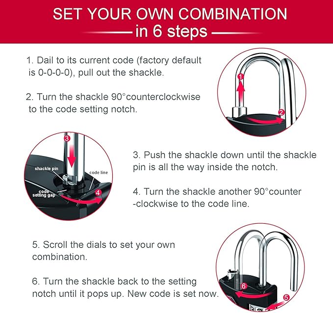 ZHEGE Travel Locks 2 Pack, Luggage Locks for Train, 4 Digit Combination Locks for Suitcase, Backpack, Briefcase Zipper (2 Pack, Black and Silver)