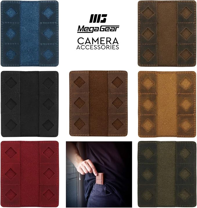 MegaGear Leather SD Card Holder with 12 Card Slots