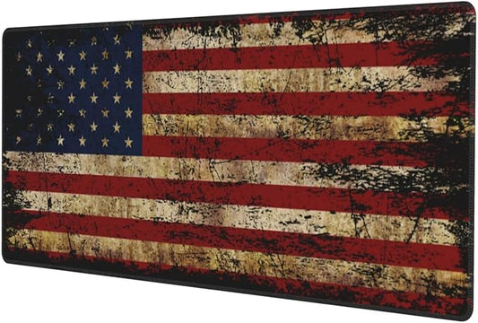 American Flag Gaming Mouse Pad, Large Mouse Pad for Desk Mat XXL XL Mousepad, Big Keyboard Pad Office Desk Accessories Decor