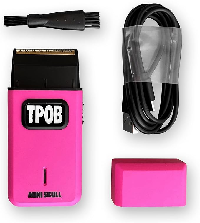 TPOB Mini Skull Single Shaver Compact Design That can fit in Your Pocket with a Turbo Charged Motor, Perfect for Both Professional and at-Home use (Candy)