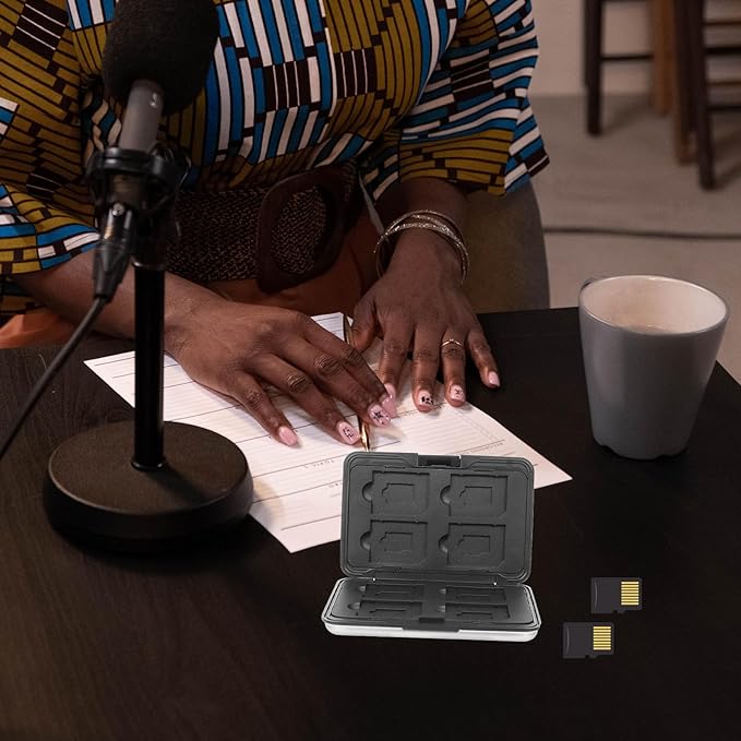 COHEALI Delicate Memory Card Case Box Portable Storage Holder for Micro and Standard Cards Drop Resistant Compact Organizer with Sturdy Construction and Scratch Protection for Digital