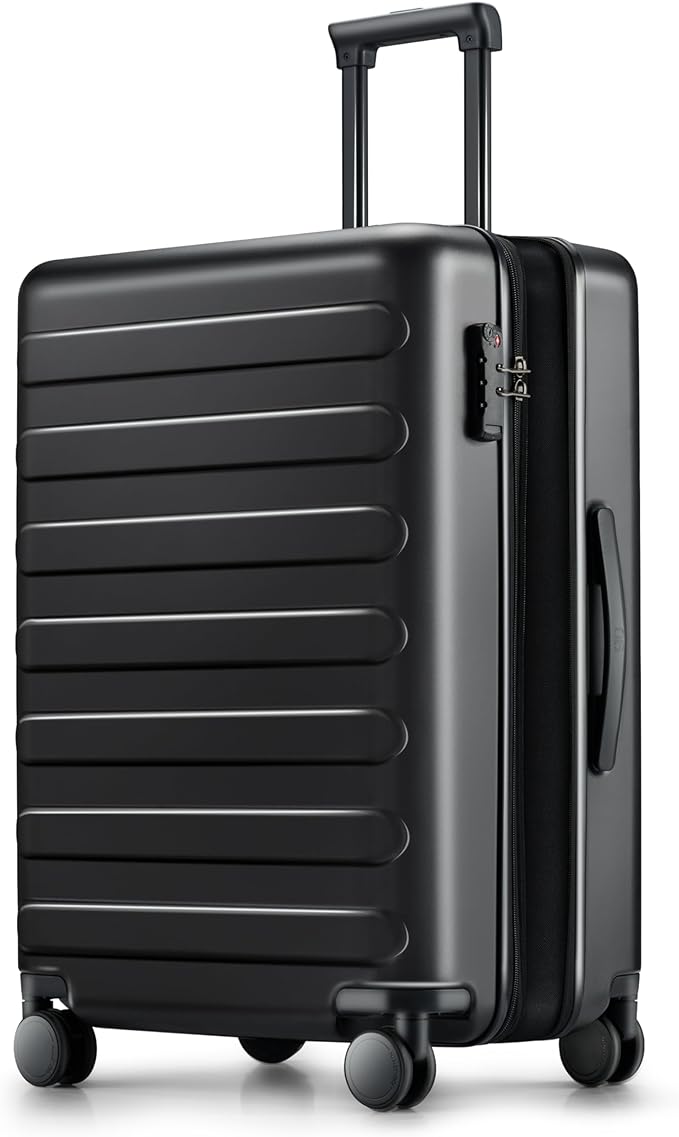 Carry on Luggage 22 X 14 X 9 Airline Approved, 20 Inch Luggage for 3-5 Days Travel, Double Spinner Wheels, 100% Hardshell PC, TSA Lock (00-Black (Expandable), Set 3PCS (20-Inch/24-Inch/28-Inch))