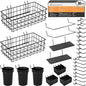 INCLY 30PCS Peg Board Organizer Accessories Kit, Pegboard Hooks Assortment with Bins, Cups, Wire Baskets and Paper Towel Holder for 1/8“ and 1/4” Pegboard Garage Workbench Craft Room Organizing Tools