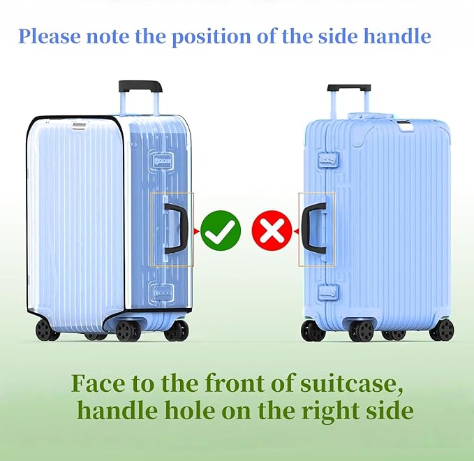 Suitcase Covers Clear Luggage Cover for 20"/24"/28"/30" Baggage Covers Waterproof Dustproof and Anti-scratch (24inch)
