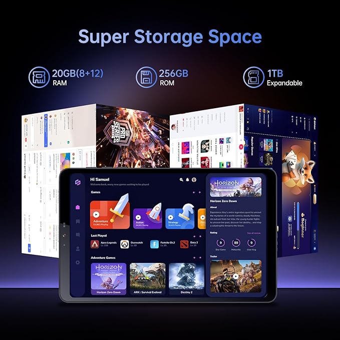 Android Tablet, 8.4 inch Android 14 Snapdragon 685 Processor, 12GB RAM 128GB ROM 1200*1920 IPS HD Touchscreen, 2.4G+5G Wi-Fi 6050mAh Battery Powerful Performance Tablet, 5MP+32MP Dual Cameras