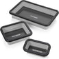 Collapsible Magnetic Parts Tray Set - 3 Different Size Tool Trays for Screw, Bolts, Nuts, Washers, Pins and Other Small Metal Parts, Mechanic Tool Gifts for Men - Light Grey