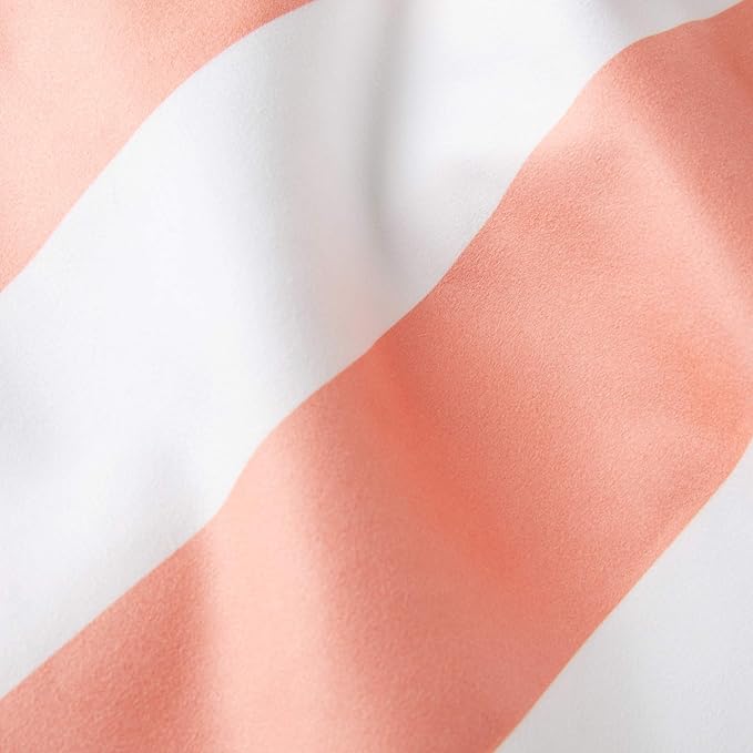 Coral Microfiber Beach Towel by Laguna Beach Textile Co - Sand Free, Light Weight Striped Pool Towel - Perfect for Yoga, Gym, Beach, Pool - Extra Large, 35" x 75"