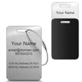 Stainless Steel Personalized Luggage Tags for Suitcases - Custom Name ID Travel Tags for Luggage, Backpacks and Bags - Metal Travel Essentials Accessories for Kids, Women and Men - Bulk Set (3 Pack)