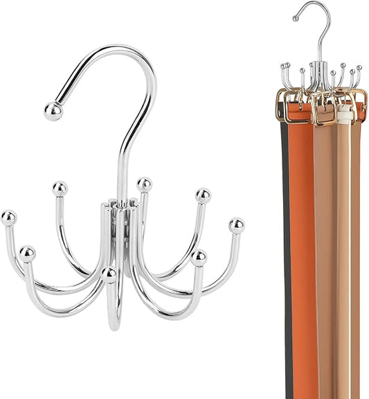 ZEDODIER Belt Hanger, 2 Pack Belt Rack Closet Accessories Organizer, Maximum 24 Storage Capacity, Hanging Holder Storage Hook for Belt, Bra, Tank Top, Tie, Scarf, Purse