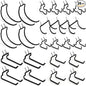 INCLY 24 Pack Heavy Duty Pegboard Hooks, 1/4" Pegboard Drill Holder Tool Utility Hooks, Peg Board Tool Hangers Accessories for Hanging Power Tools, Drill, Hammer, Workbench, Garage